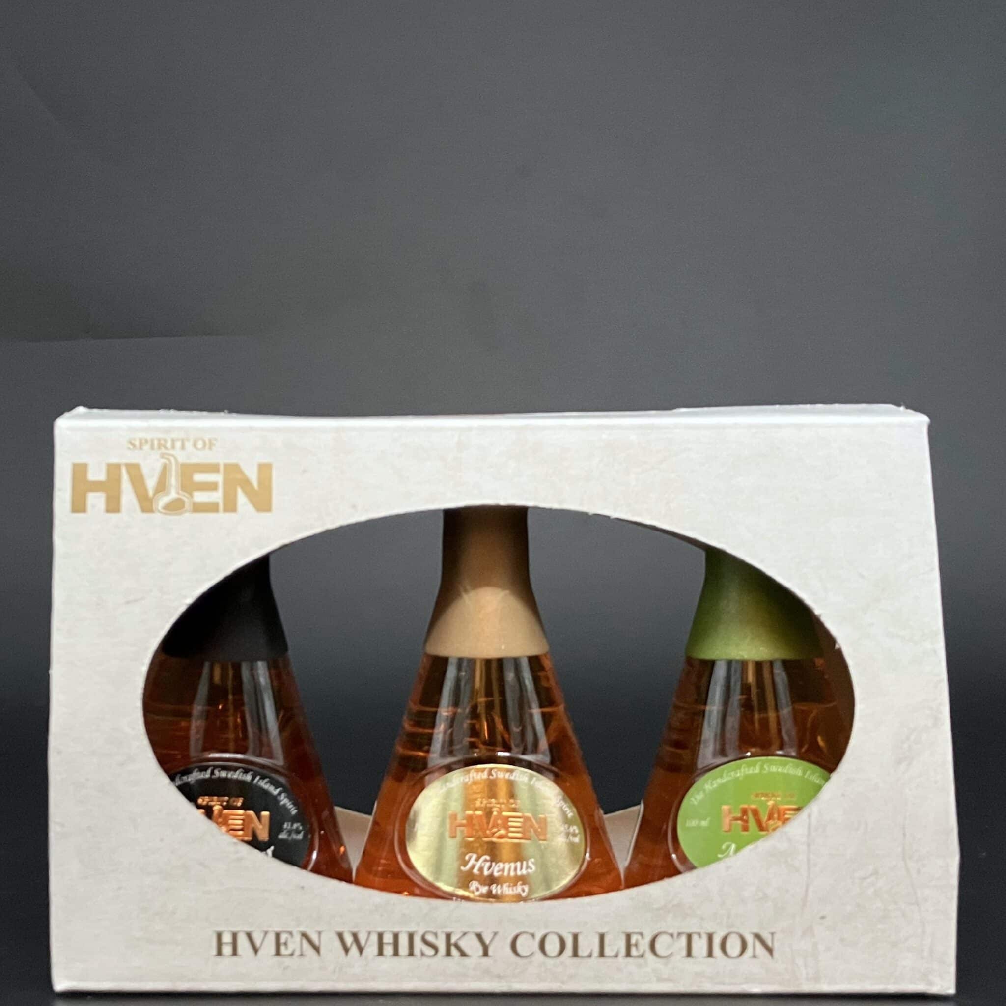 Hven Whisky Collection. Tycho’s Star-Hvenus Rye-MerCurious Corn. 3x10cl